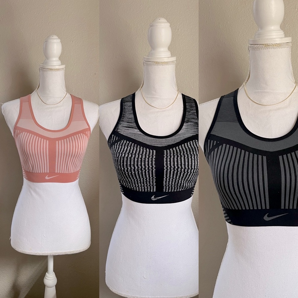 Nike Flyknit Sports Bra Set of 3 - all size Medium